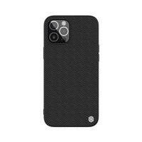 Nillkin Textured Case wytrzymałe wzmocnione etui z żelową ramką i nylonem na tyle iPhone 12 Pro Max czarny