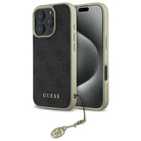 Guess GUHCP16LGF4GGR iPhone 16 Pro 6.3" czarny/black hardcase 4G Charms Collection