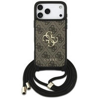Etui Guess 4G Big Logo Cord Stap Crossbody na iPhone 17 Pro Max - brązowe