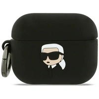 Etui Karl Lagerfeld Silicone Karl Head 3D na AirPods Pro 3 - czarne