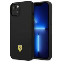 Ferrari FEHCP14SSIBBK iPhone 14 6,1" czarny/black hardcase Silicone Metal Logo