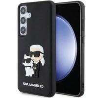 Etui Karl Lagerfeld 3D Rubber Karl&Choupette na Samsung Galaxy S24 - czarne