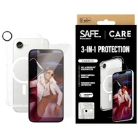 Zestaw ochronny CARE by PanzerGlass Fashion 3w1 Etui+Szkło+Lens na iPhone 16e - przezroczysty