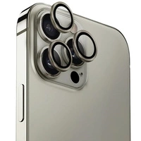 Szkło ochronne UNIQ Optix Aluminium Camera Lens Protector iPhone 16 Pro / 16 Pro Max z aplikatorem - tytanowe