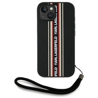 Etui Karl Lagerfeld Saffiano Athleisure Stripes Cord na iPhone 15 - czerwone