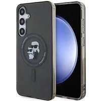 Etui Karl Lagerfeld IML Karl&Choupette Glitter MagSafe na Samsung Galaxy S24+ - czarne