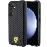 Etui Ferrari Carbon Stitched Bottom na Samsung Galaxy S24 - czarne