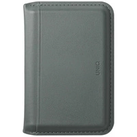 Portfel magnetyczny RFID UNIQ Lyden DS ze stojakiem na telefon - zielony