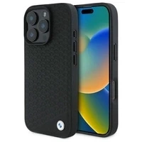 BMW BMHMP16L23RDDK iPhone 16 Pro 6.3"     czarny/black hardcase Sign Leather Diamond Metal Logo MagSafe