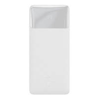 Baseus Bipow powerbank z wyświetlaczem 30000mAh 15W biały (Overseas Edition) + kabel USB-A - Micro USB 0.25m biały (PPBD050202)