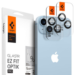 OSŁONA APARATU SPIGEN OPTIK.TR ”EZ FIT” CAMERA PROTECTOR 2-PACK IPHONE 14 / 14 PLUS / 15 / 15 PLUS BLACK